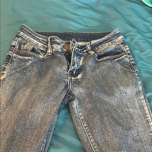 Fashion Nova Distressed Blue Skinny Jeans